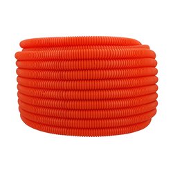 Poliducto Naranja Flexible Corrugado Con Guía 13 MM 1/2 50 M