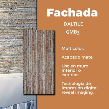 Muro Fachada Multicolor Daltile 45 x 90 cm Rectificado