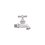 Llave Manguera Cromada Rugo ½ pulg