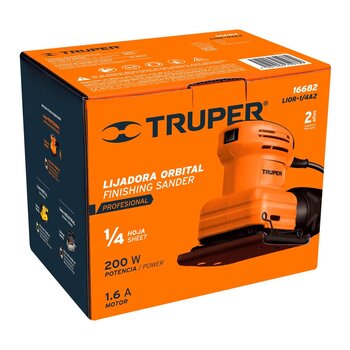 Lijadora Orbital ¼ Hoja Profesional Truper 200 W