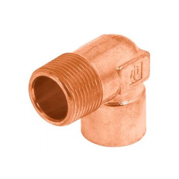 Codo Cobre Rosca Exterior 90 x ½ pulg