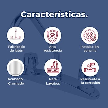 Llave Mezcladora 8" al Piso Para Fregadero con Cubierta Rugo 8IC