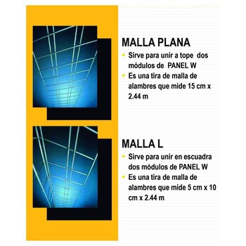 Malla Panel W Esquinera 12 cm x 2.44 ml