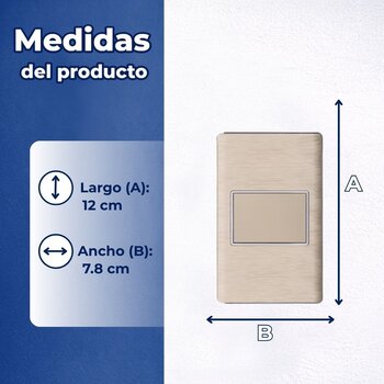Placa Ciega Color Dorado Luxica