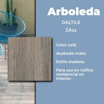 Piso Tipo Madera Arboleda Café Daltile 45x45 cm ZA11