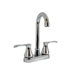 Llave Mezcladora 4" Para Lavabo Tipo Bar Rugo Acabado Cromo