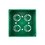 Caja Cuadrada PVC Verde 4 x 4 pulg