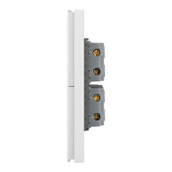 Placa 2 Apagadores Sencillos Lucek Flat Blanco
