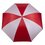 Paraguas portátil para lluvia estilo golf rojo y blanco