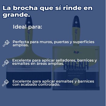 Brocha Byp de cerda natural La Buena 6” pulgadas