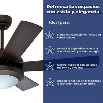 Ventilador Solaris 52 pulg Bronce nuevo Hunter
