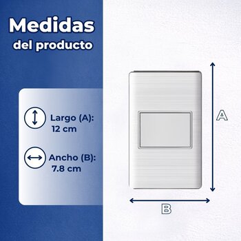 Placa Ciega Blanco Luxica