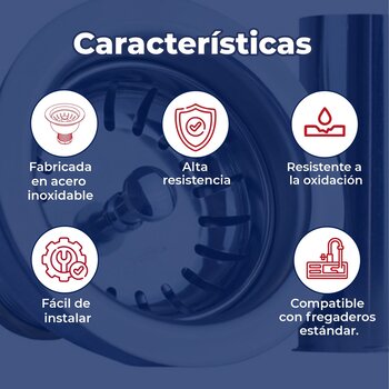 Contracanasta Para Fregadero Con Tubo Acero Inoxidable Coflex