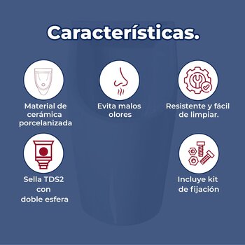 Mingitorio Para Sanitario Mojave Seco Blanco Helvex