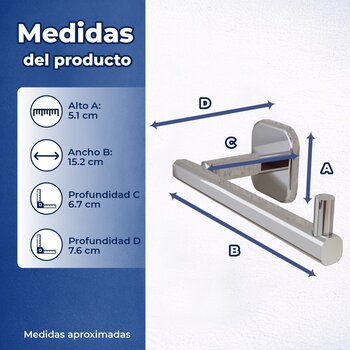 Porta papel higiénico de rollo helvex piazza PIA-117
