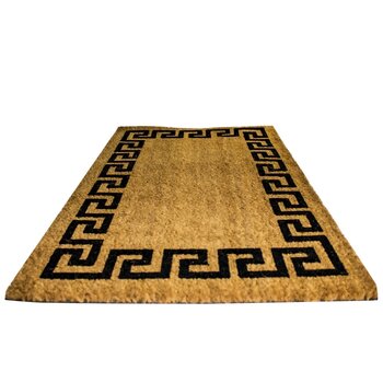 Tapete Antideslizante Llave Griega Negro Tostado 45X76cm