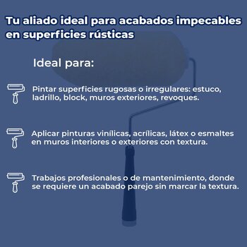 Rodillo de uso profesional para superficies rugosas BYP 1¼ pulg