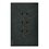 Placa 3 Contactos Lucek Flat Negro