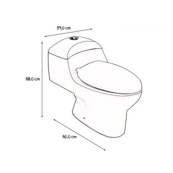 Sanitario una Pieza Mazara marca Tendenzza Blanco