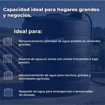 Tanque Agua Rotoplas Estándar Negro 15000 L