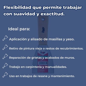 Espátula Flexible Byp Mango Madera 3 pulg