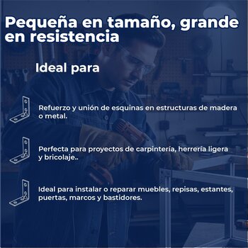 Unión Escuadra Galvanizada Handy Home 1 x 1 pulg