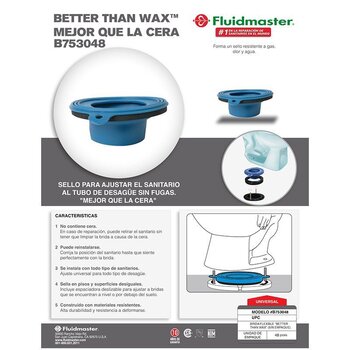 Sello Para Sanitario Sin Cera Fluidmaster Better Tha Wax