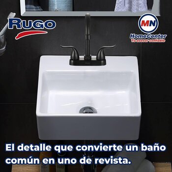 Llave Mezcladora Para Lavabo 4" Tipo Bar Color Negro Rugo 24N