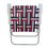 SILLA JARDIN PLEGABLE ENTRAMADO ROJO Y BLANCO