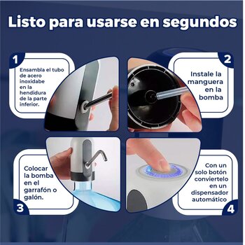 Dispensador Agua Garrafón Negro Recargable
