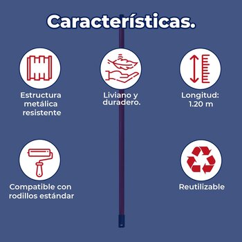 Extensión de Rodillo Metálica Byp 120 cm