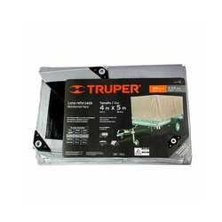 Lona Reforzada 4 x 5 m Truper Gris LT-45