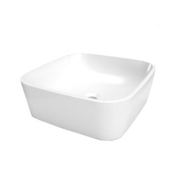 Lavabo Cuadrado de Sobreponer Sin Rebosadero Helvex LV Santorini