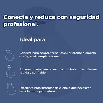 Reducción PVC Bushing Sanitario 8 x 6 200 x 160 mm