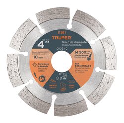 Disco Diamante Rin Segmentado 4 pulg Truper