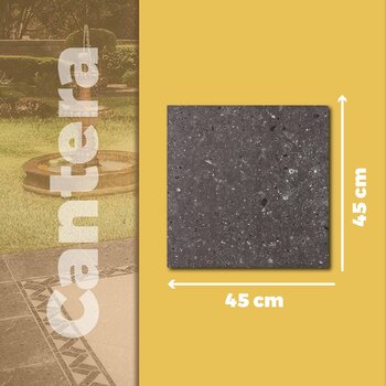 Piso Cerámico Tipo Cantera Negro Daltile 45x45cm ZV23