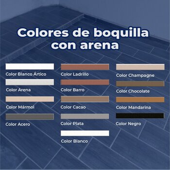 Boquilla con arena Saco 10 kg Crest color plata BoquiCrest