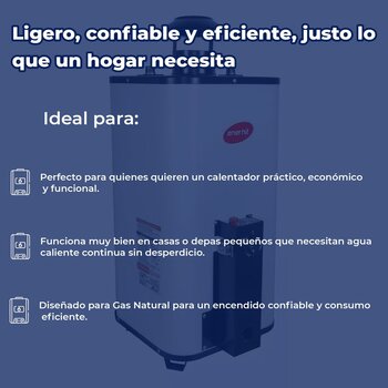 Calentador de Paso Iusa Enerhit Gas Natural 7 L