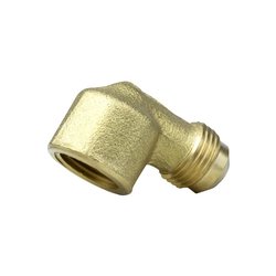 Codo Estufa Latón Gas Flare 3/8 x 3/8 pulg 90 grados