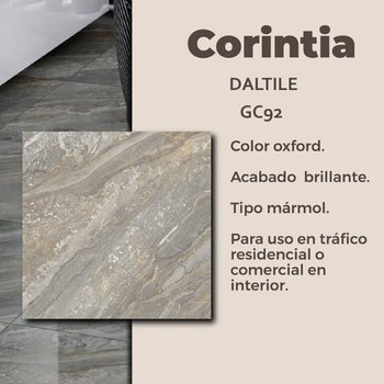 Piso Tipo Mármol Corintia Oxford Daltile 60.5 x 60.5 cm