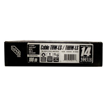 Cable Negro 100 M Calibre 14 THW
