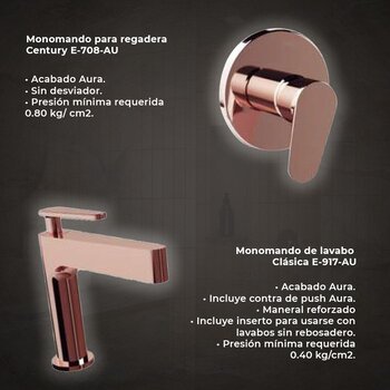 Paquete Griferia Aura y Lavabo Helvex