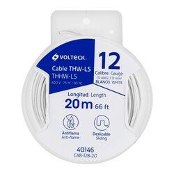 Cable THHW-LS 12 AWG Blanco 20M Cab12B20
