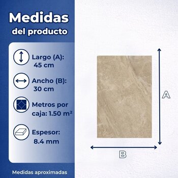 Muro Tipo Mármol Amalia Moka Daltile 30 x 45 cm