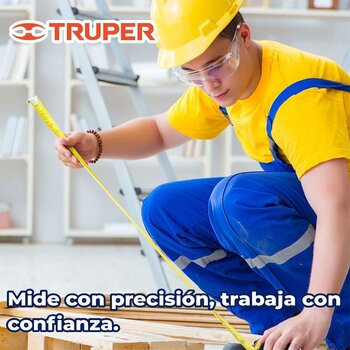 Cinta Medir Flexómetro Gripper Contra Impactos 8 M 25 MM Truper