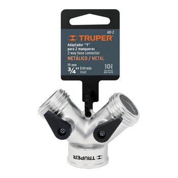 Adaptador Y Truper 2 mangueras Aluminio AD-2