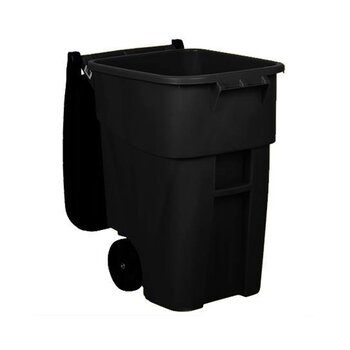 CESTO PLASTICO189 LTS NEGRO CON RUEDAS