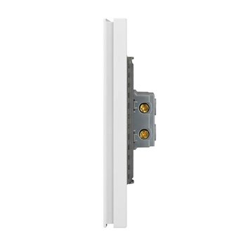 Placa 1 Apagador Sencillo Lucek Flat Blanco