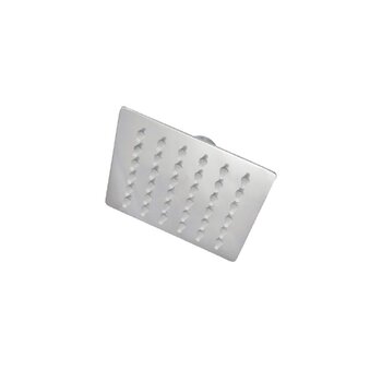 Regadera Delgada Cuadrada 4” X 4” sin brazo Rugo Acabado Espejo