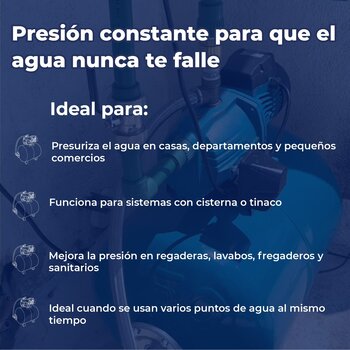 Hidroneumático Jet 1HP tanque horiz 100L 127V